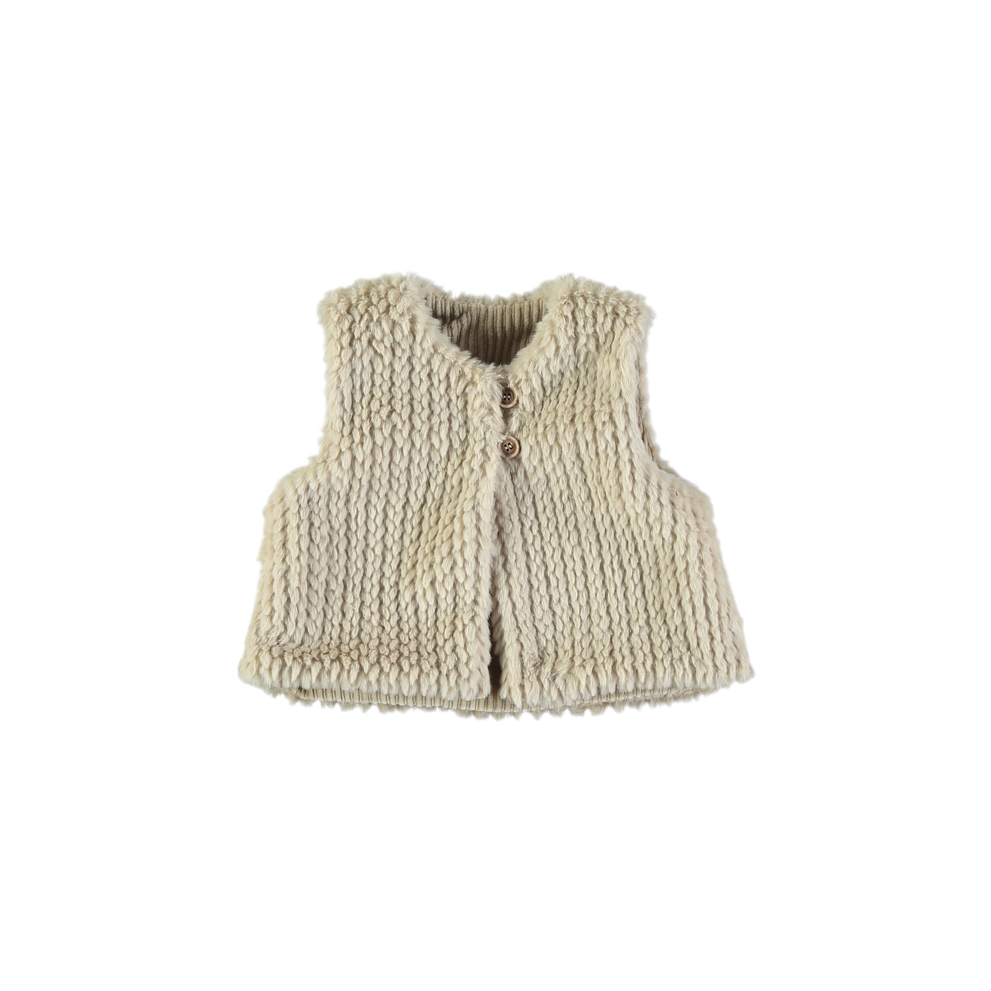 Gilet in teddy e velluto - Petit Indi