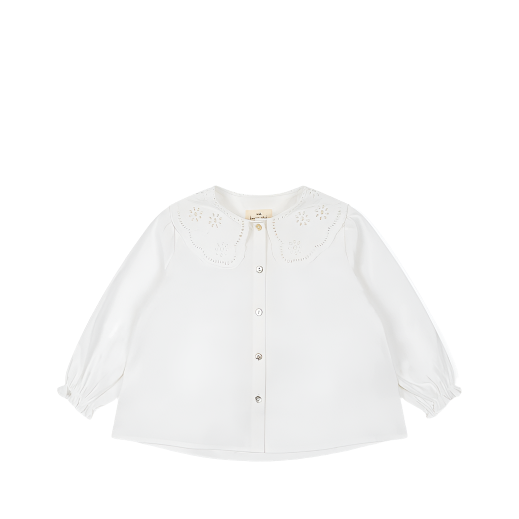 Camicia bambina con collo ricamato Rilo - Konges Sløjd