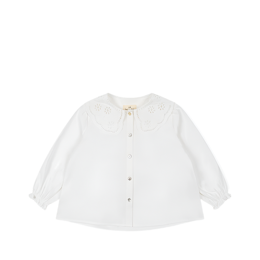 Camicia bambina con collo ricamato Rilo - Konges Sløjd