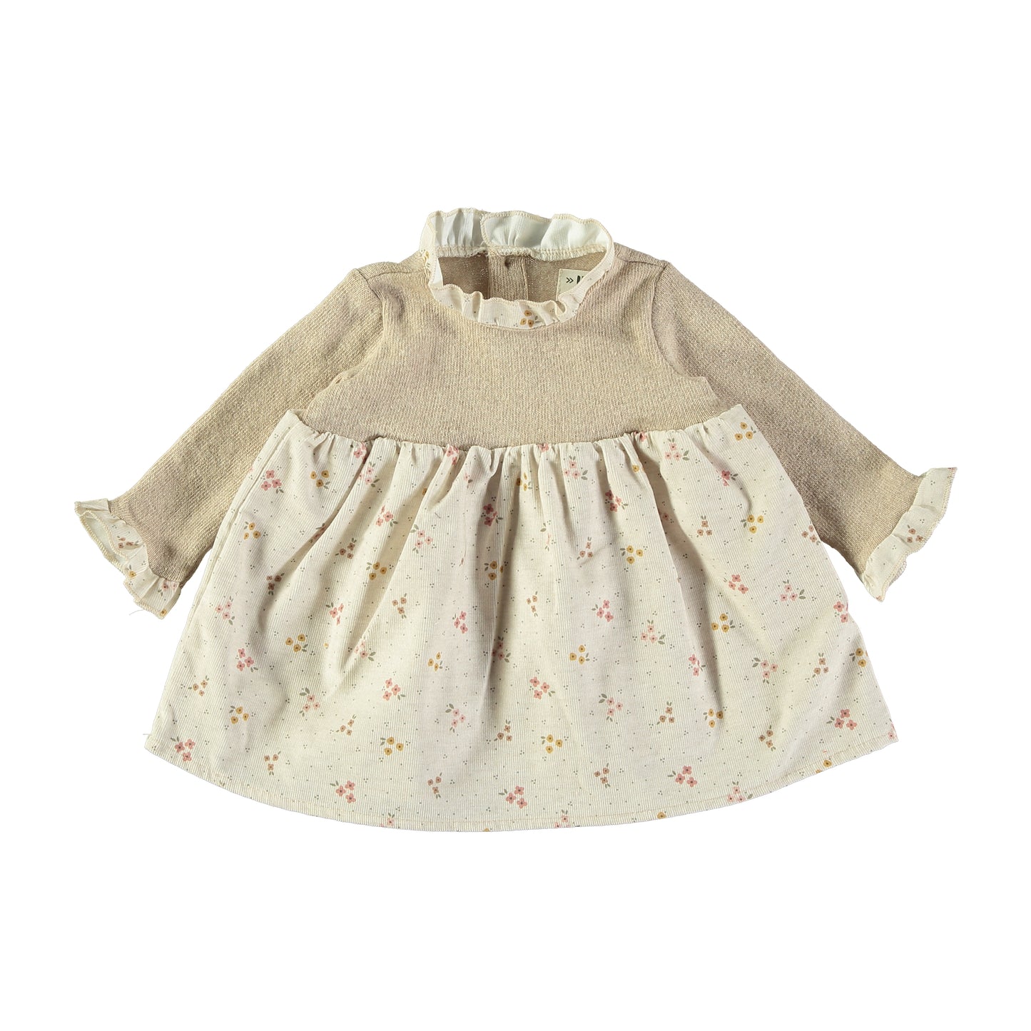 Vestito caldo cotone fiorellini - Petit Indi