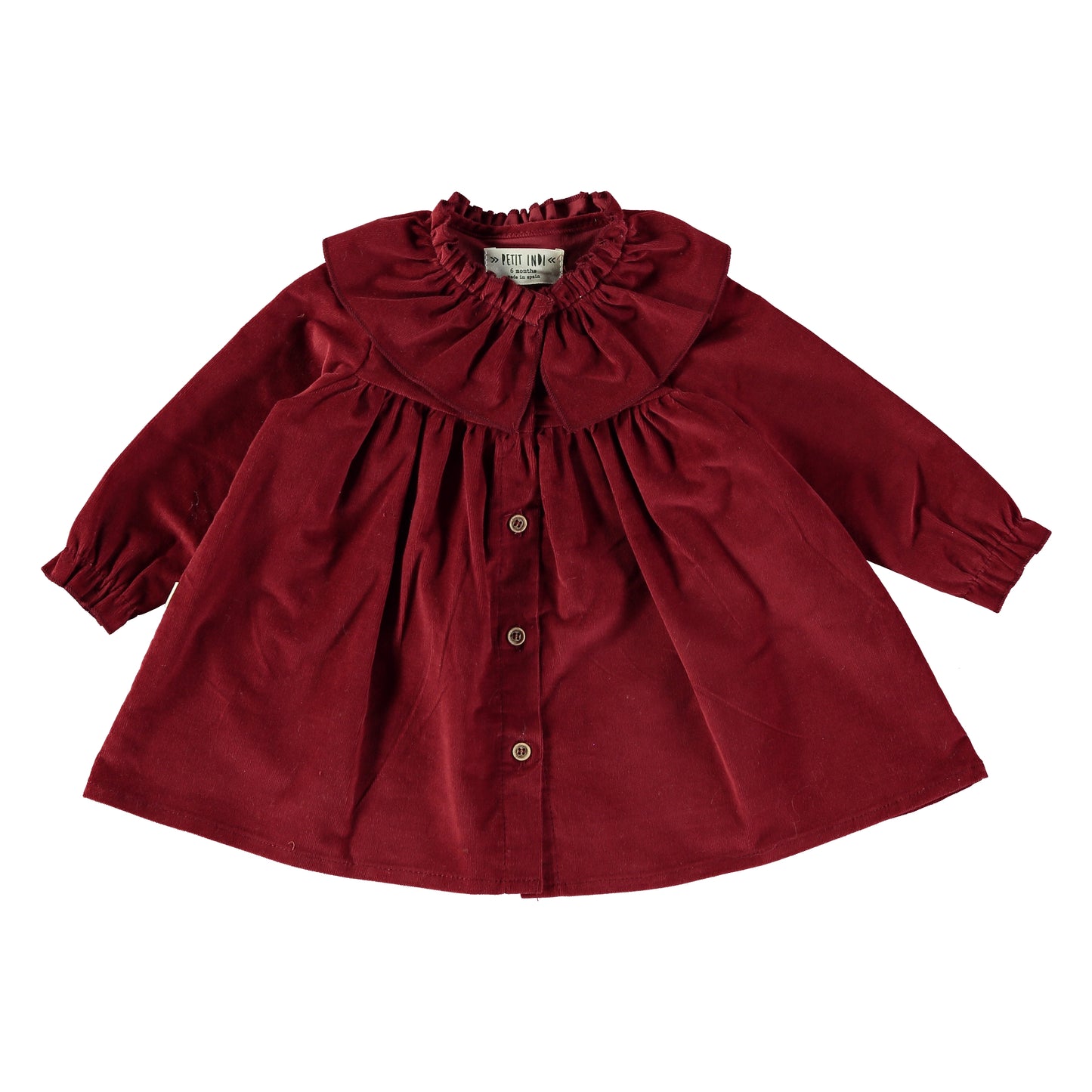 Vestito velluto rosso -Petit indi