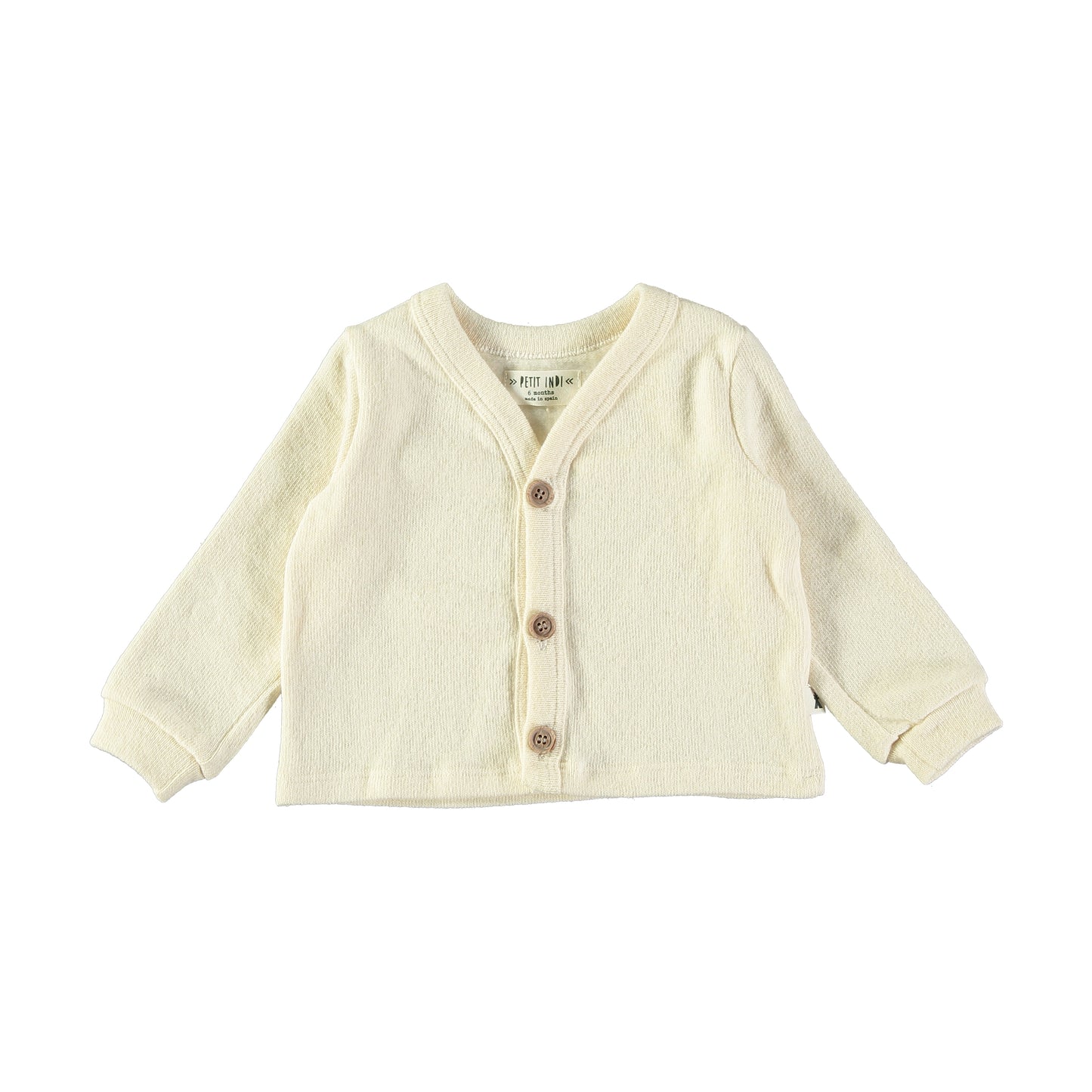 Cardigan in caldo cotone panna  - Petit indi