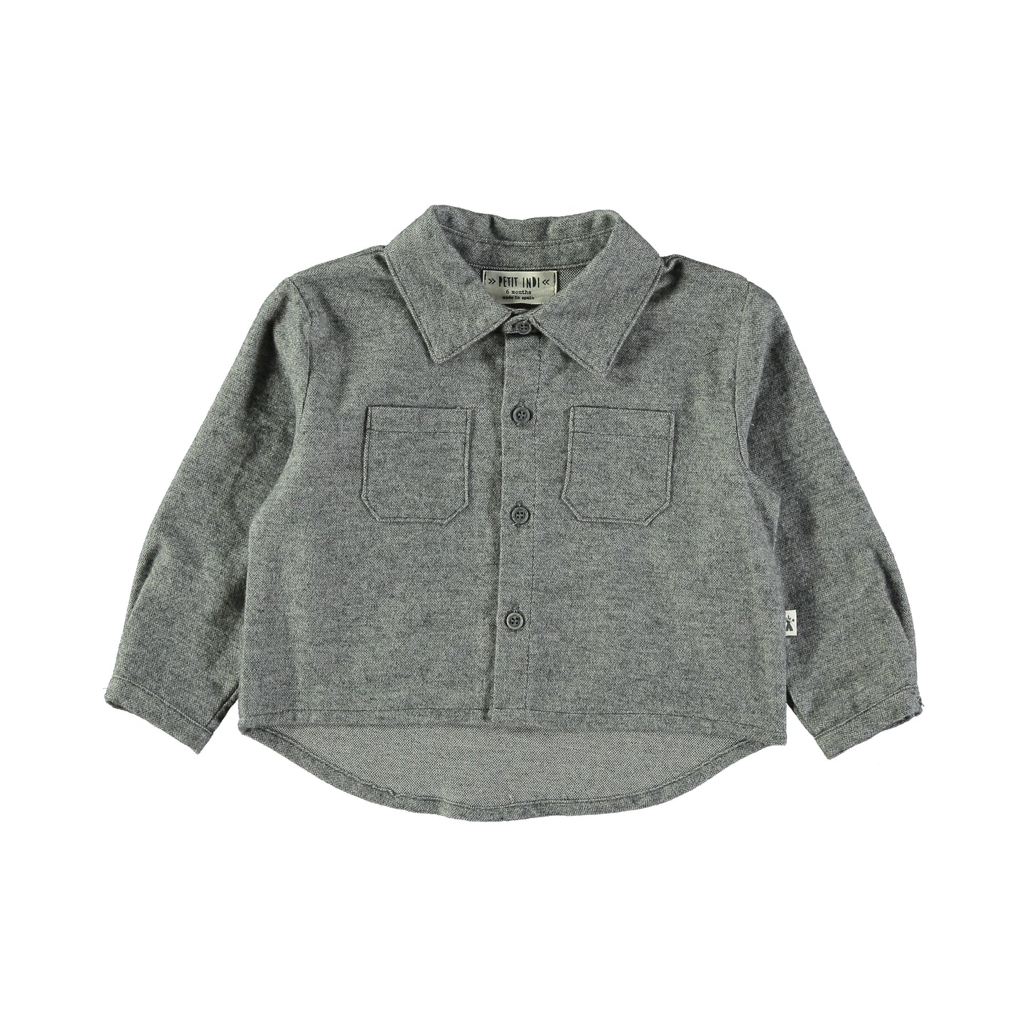 Camicia grigia melange - Petit indi