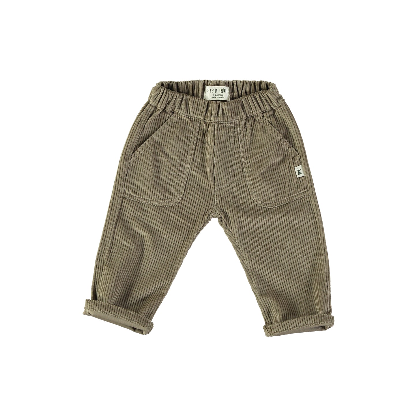 Pantaloni in velluto tortora - Petit indi