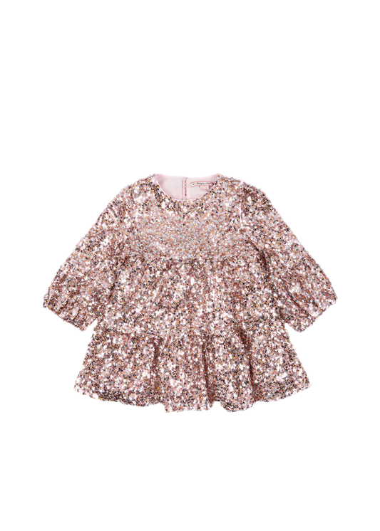 Lila vestito con paillettes grigio/rosa - Konges Sløjd