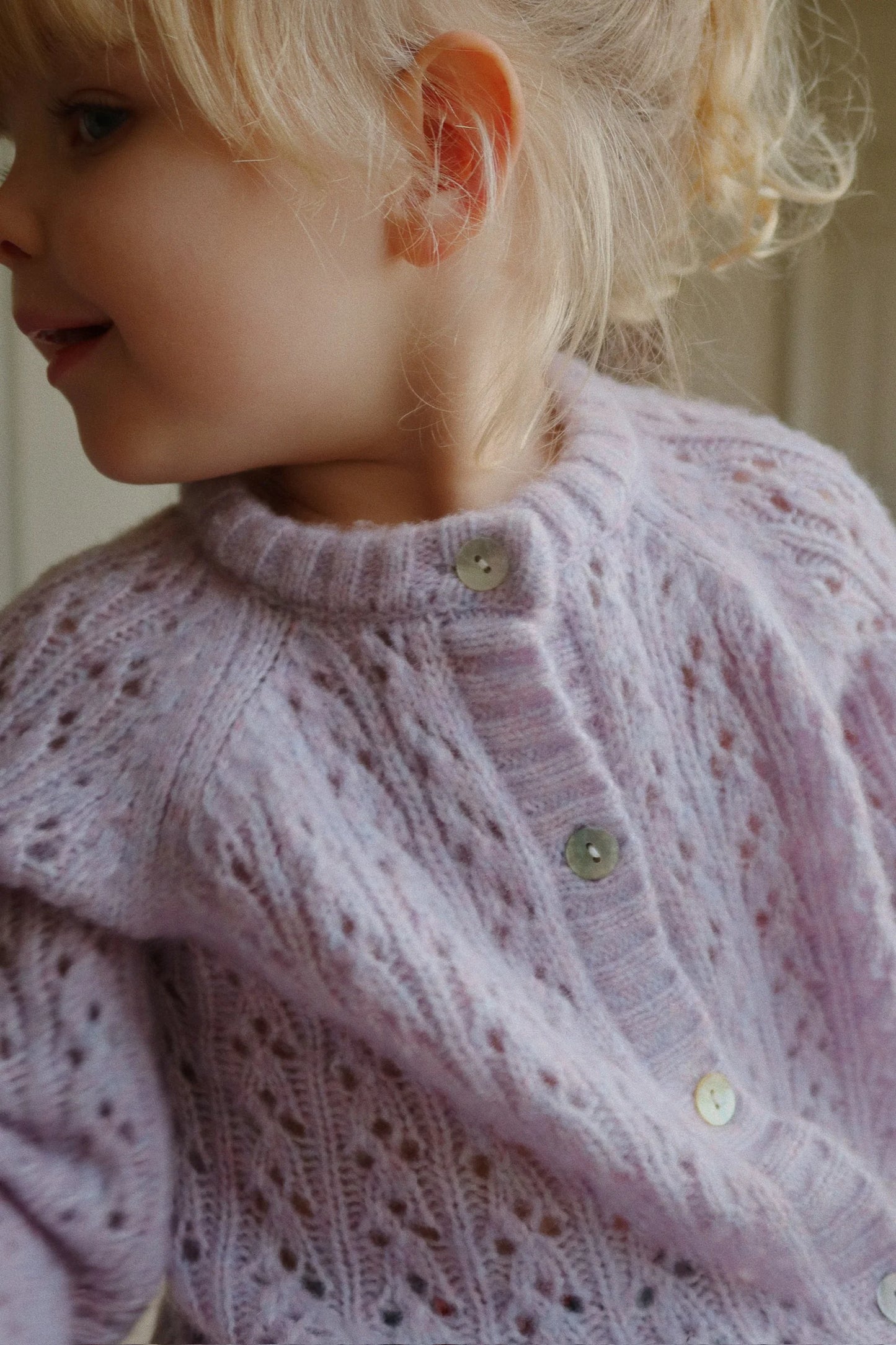 Cardigan isa lilla lavander mist - Konges Slojd