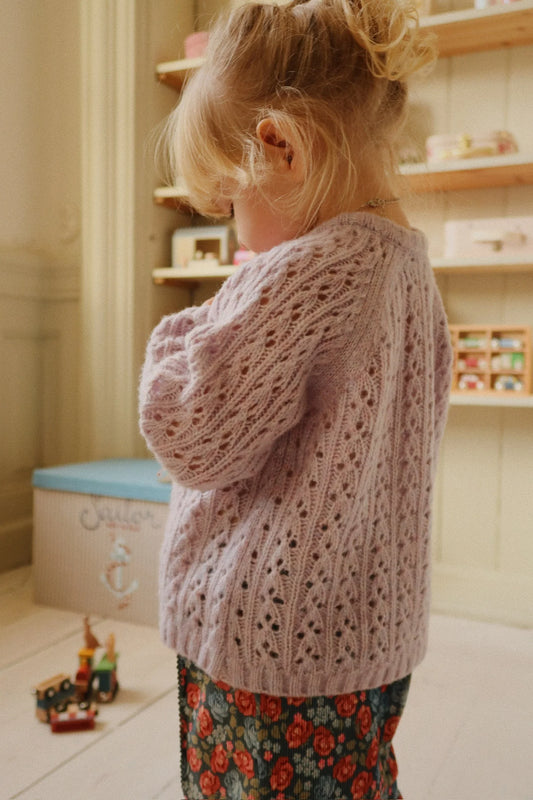 Cardigan isa lilla lavander mist - Konges Slojd