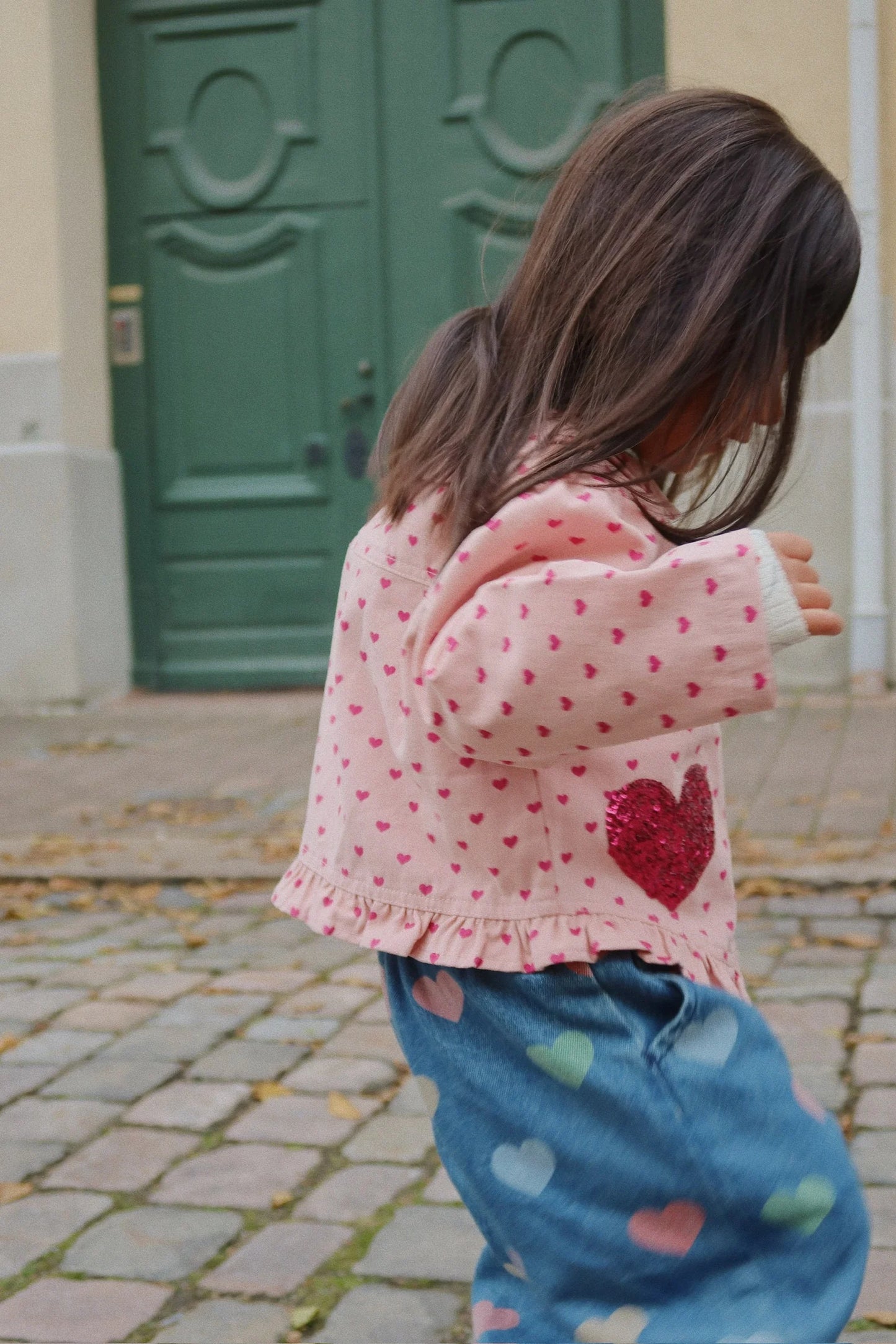 Jeans denim cuori magot bon coeur colorè - Konges Slojd