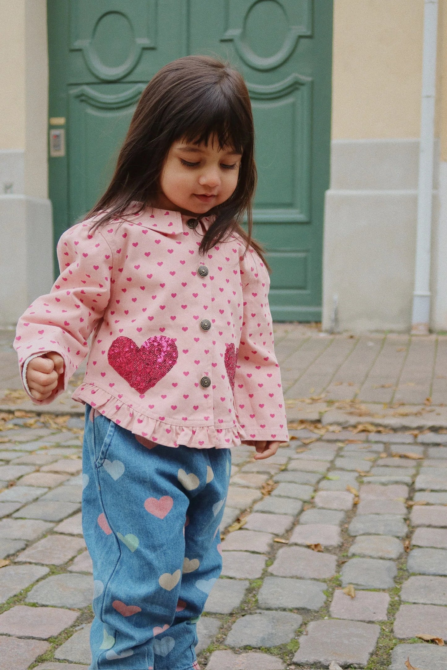 Jeans denim cuori magot bon coeur colorè - Konges Slojd