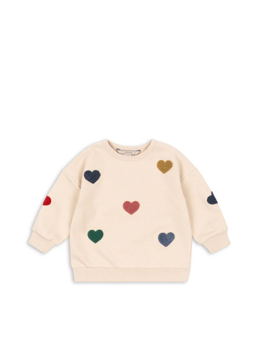 Felpa cuori lou multi heart - Konges Slojd