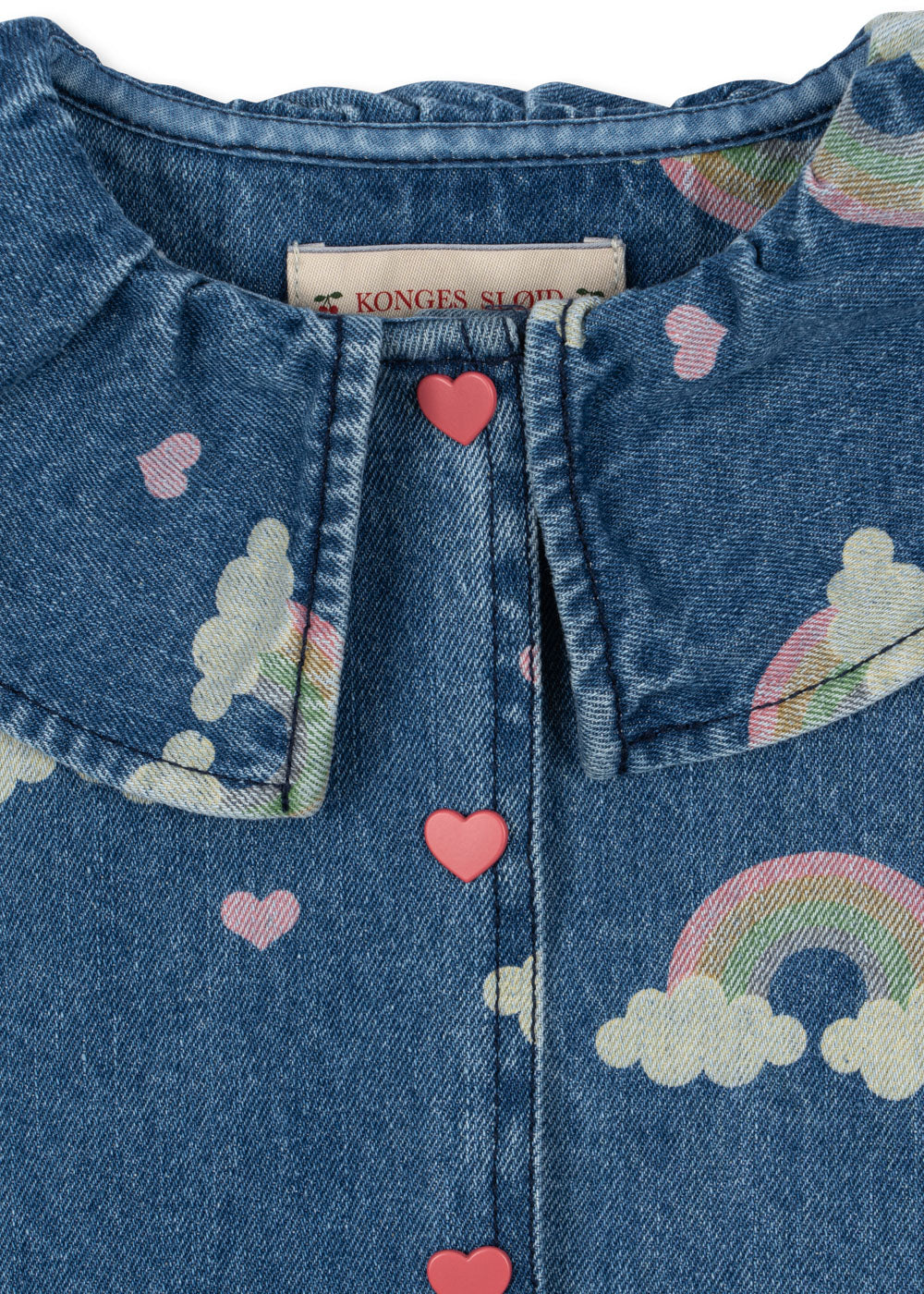 Camicia denim arcobaleni magot rainbow - Konges Slojd