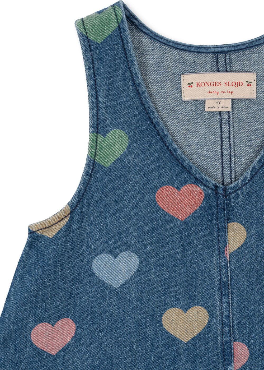 Vestito denim Magot bon coeur colorè - Konges Slojd