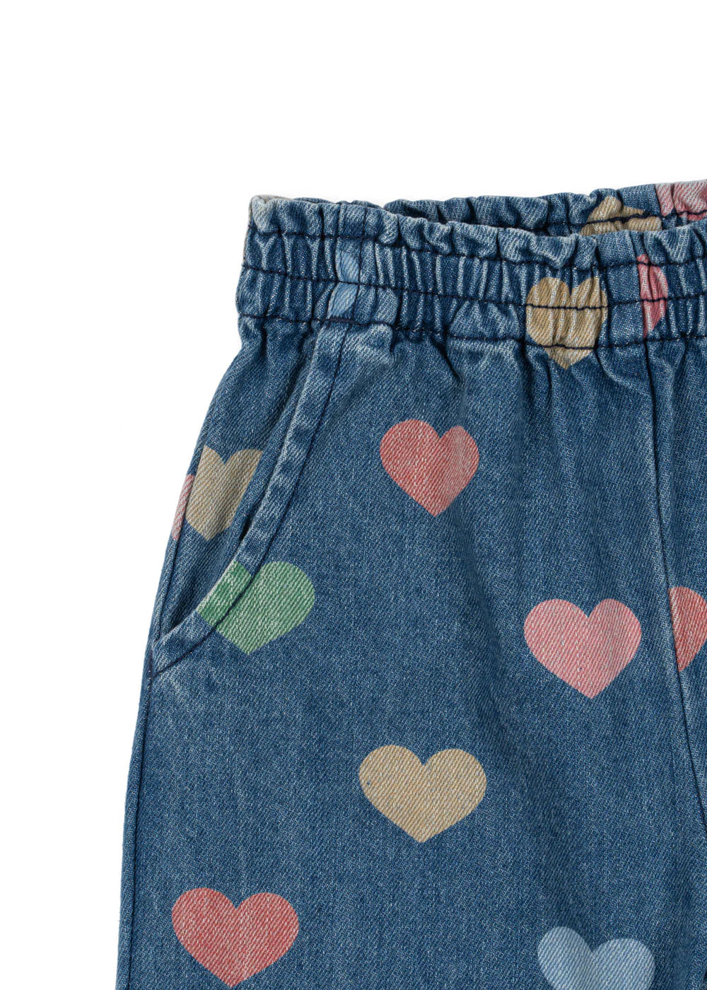 Jeans denim cuori magot bon coeur colorè - Konges Slojd