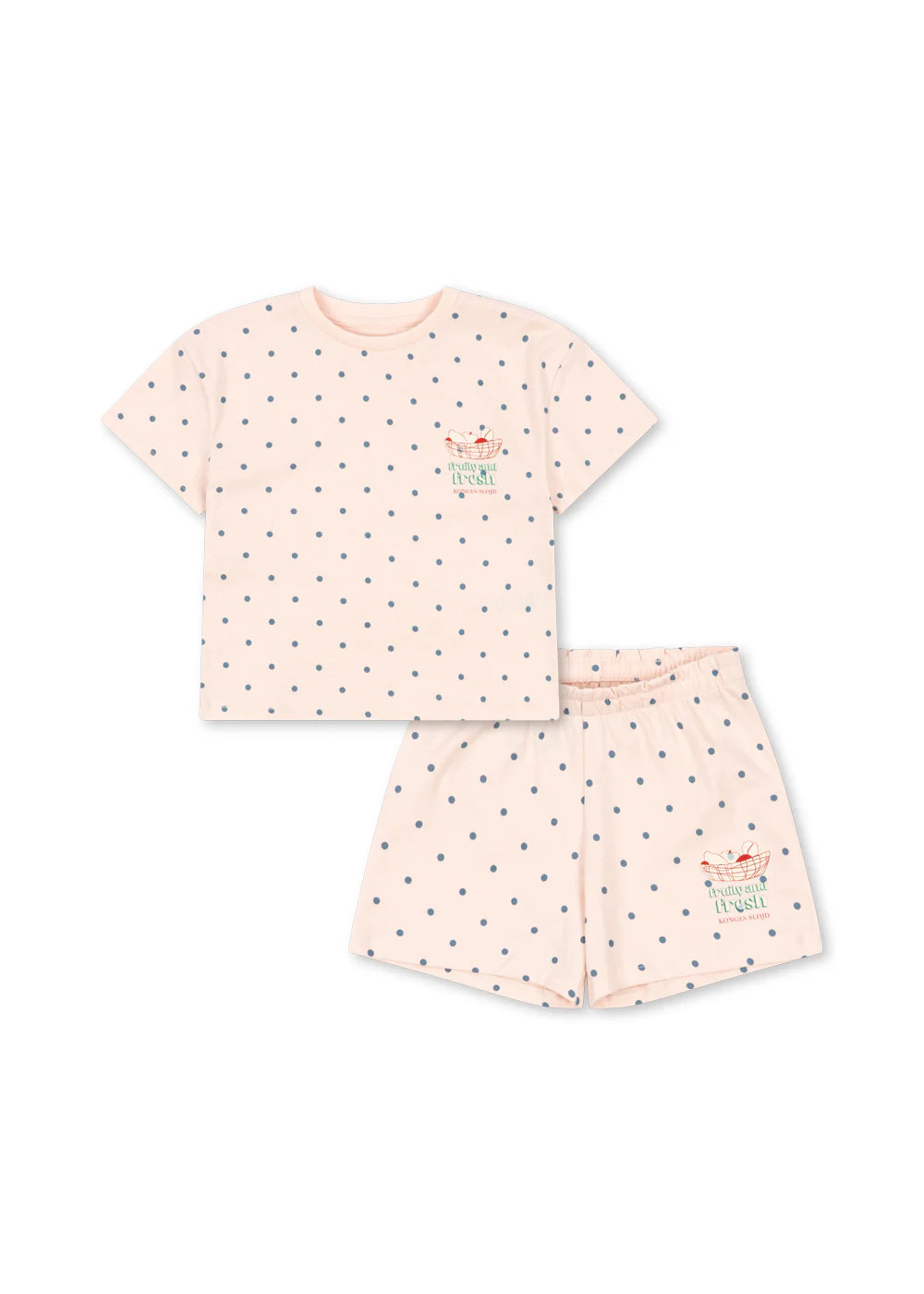 Set 2 pezzi lin tee set rosewater dot - Konges Slojd