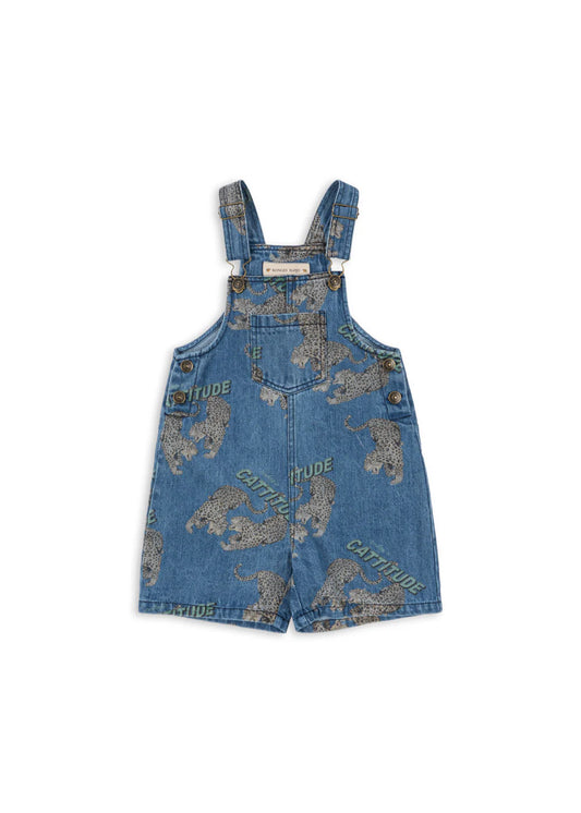 Salopette denim leopardi cattitude - Konges Slojd