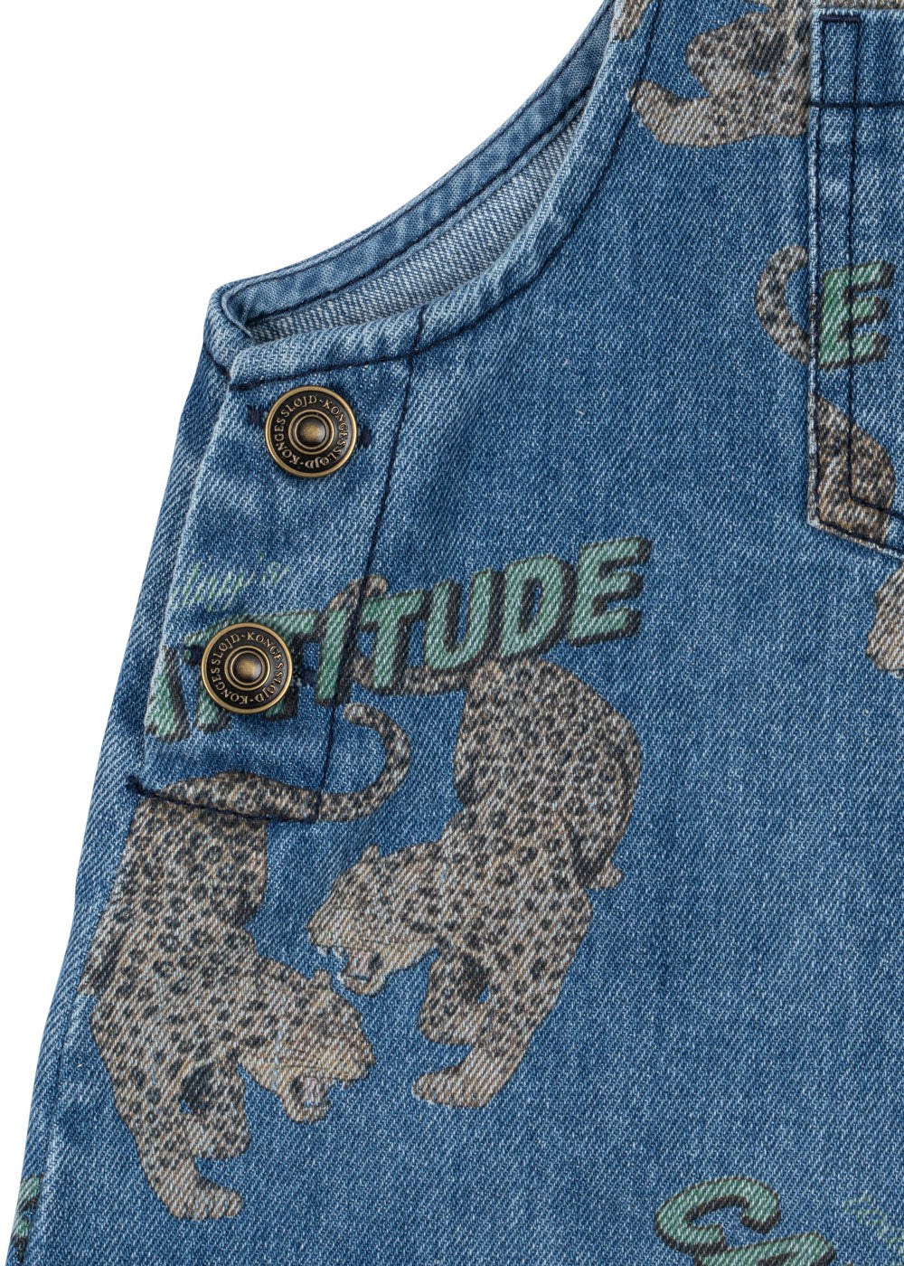 Salopette denim leopardi cattitude - Konges Slojd
