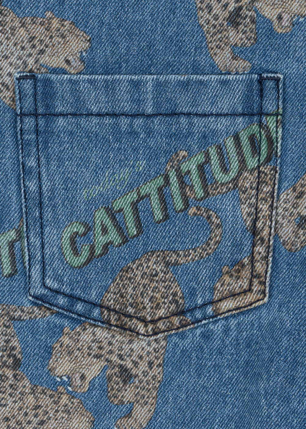 Salopette denim leopardi cattitude - Konges Slojd