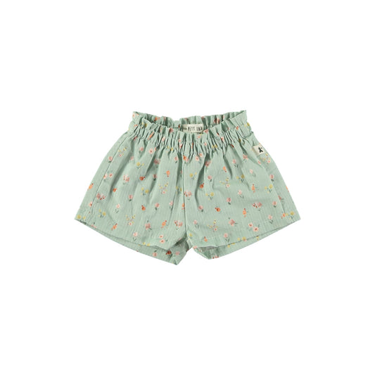 Shorts verdi con fiori - Petit Indi