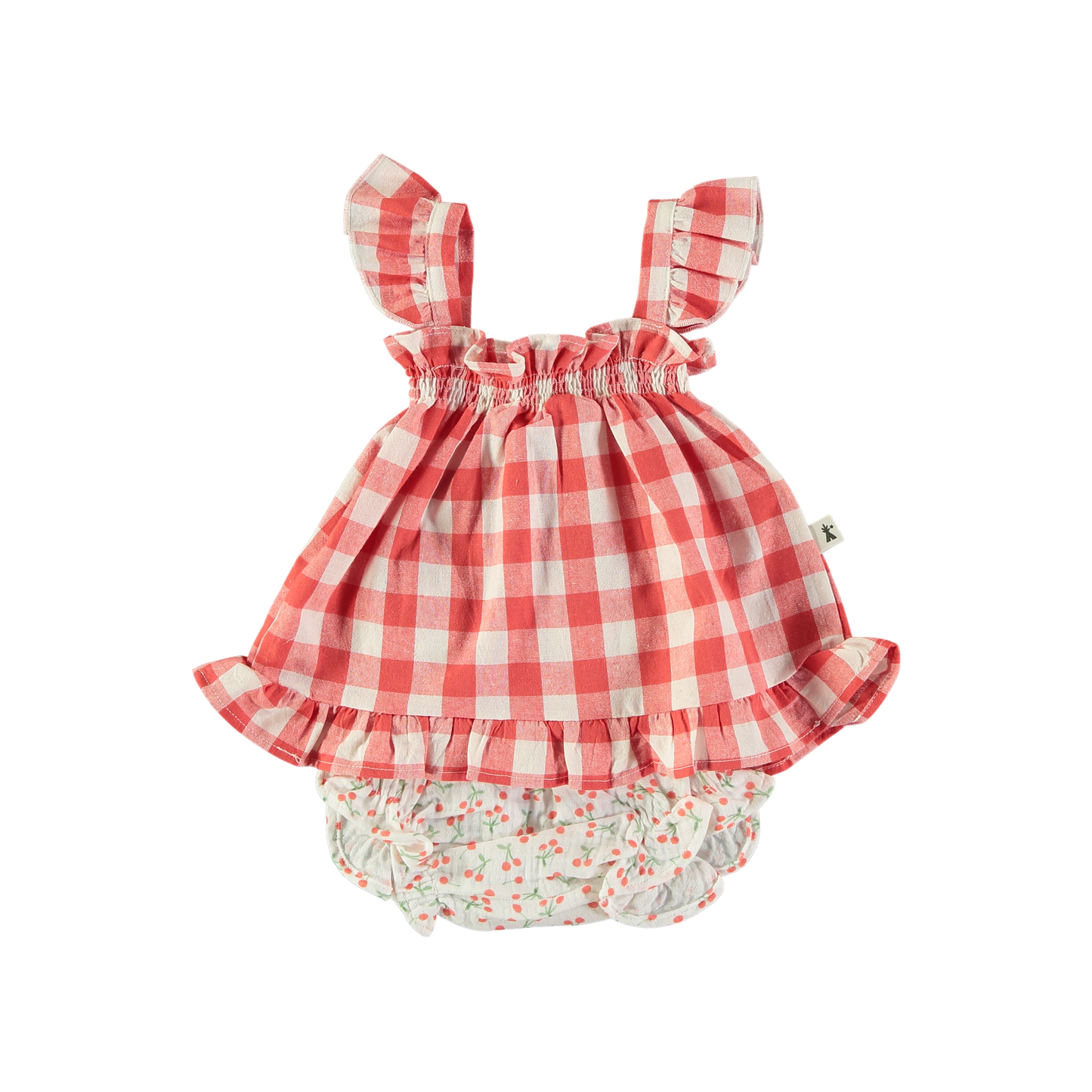 Set vestito con culotte quadretti - Petit Indi