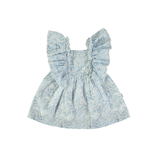 Vestito azzurro felci - Petit Indi