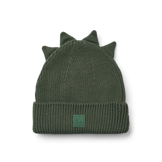 Berretto dino verde scuro gina beanie - Liewood