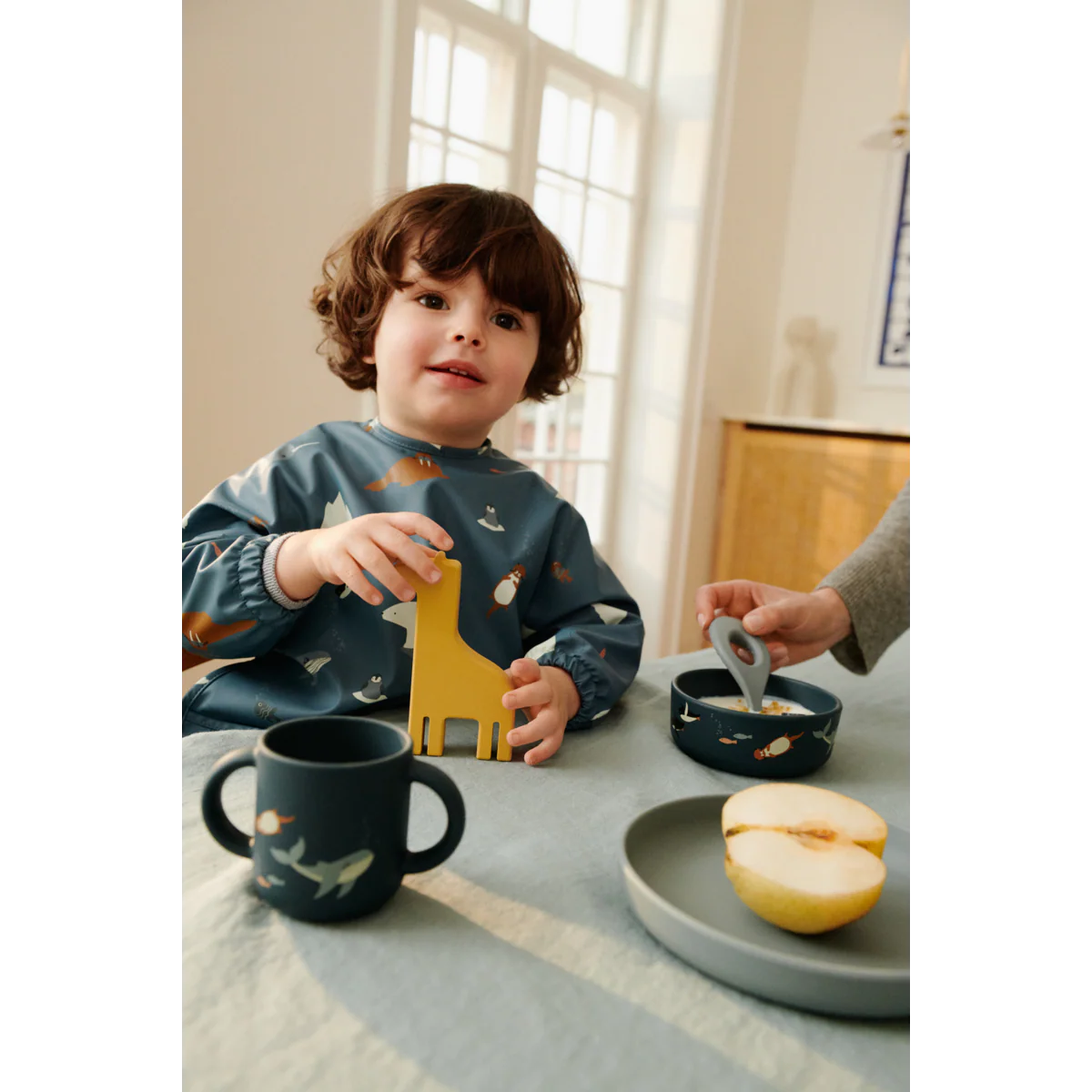 Bavaglino con stampa Merle Oceano artico - Liewood