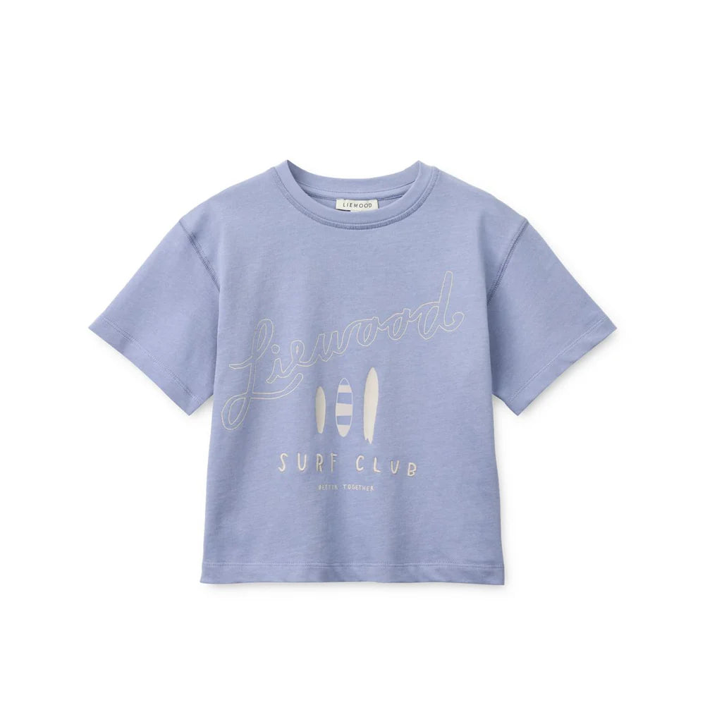 Maglietta t-shirt Tyler Surf / Lavanda - Liewood