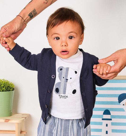 Cardigan blu in felpa - IDo