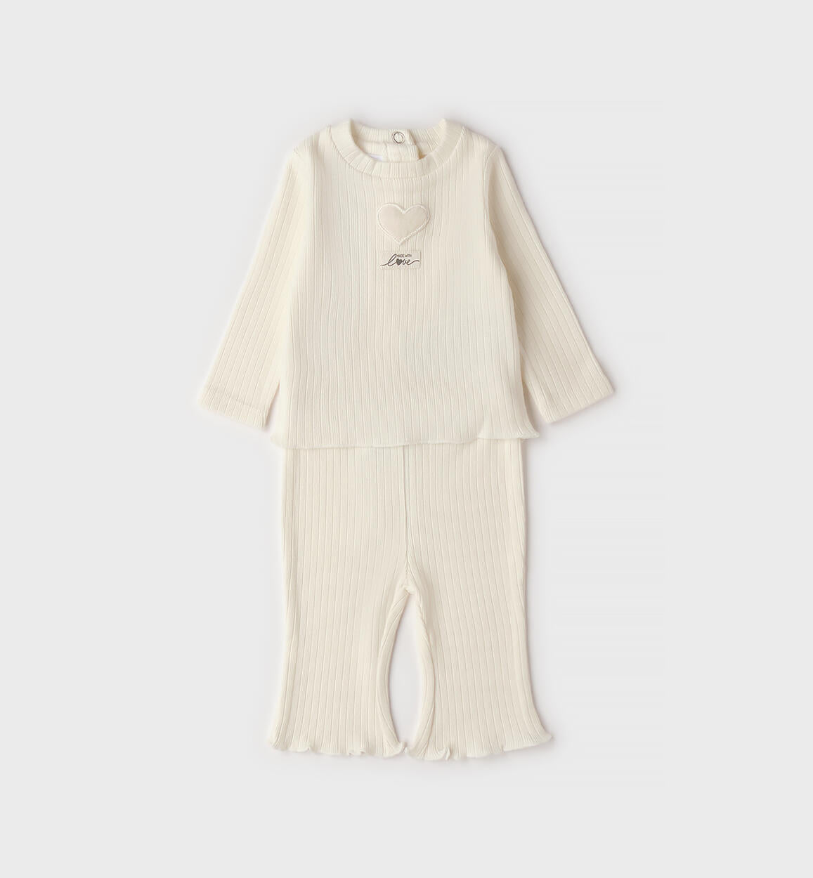 Completo bianco a costine - IDo