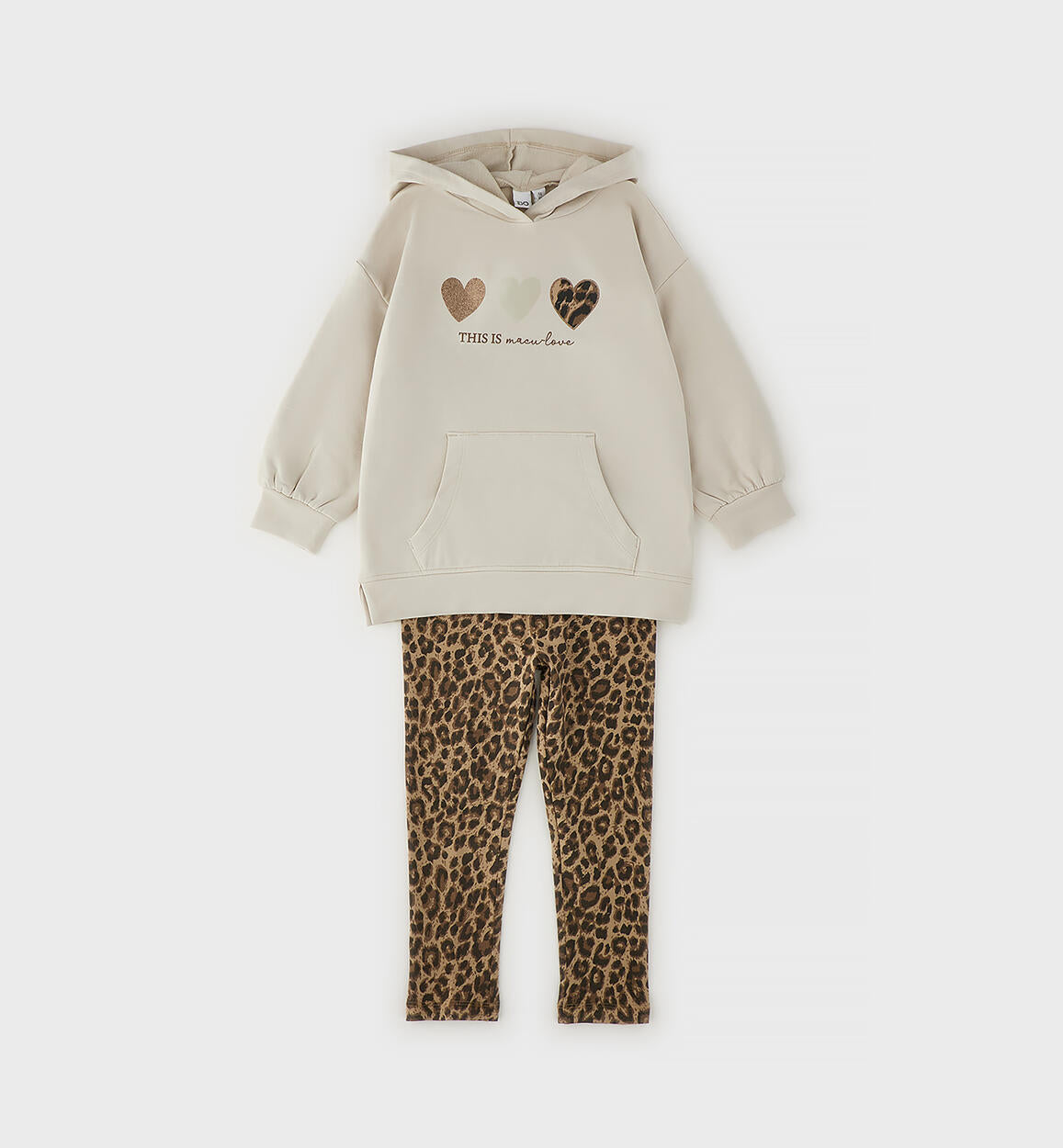 Completo cuori leopardato - IDo