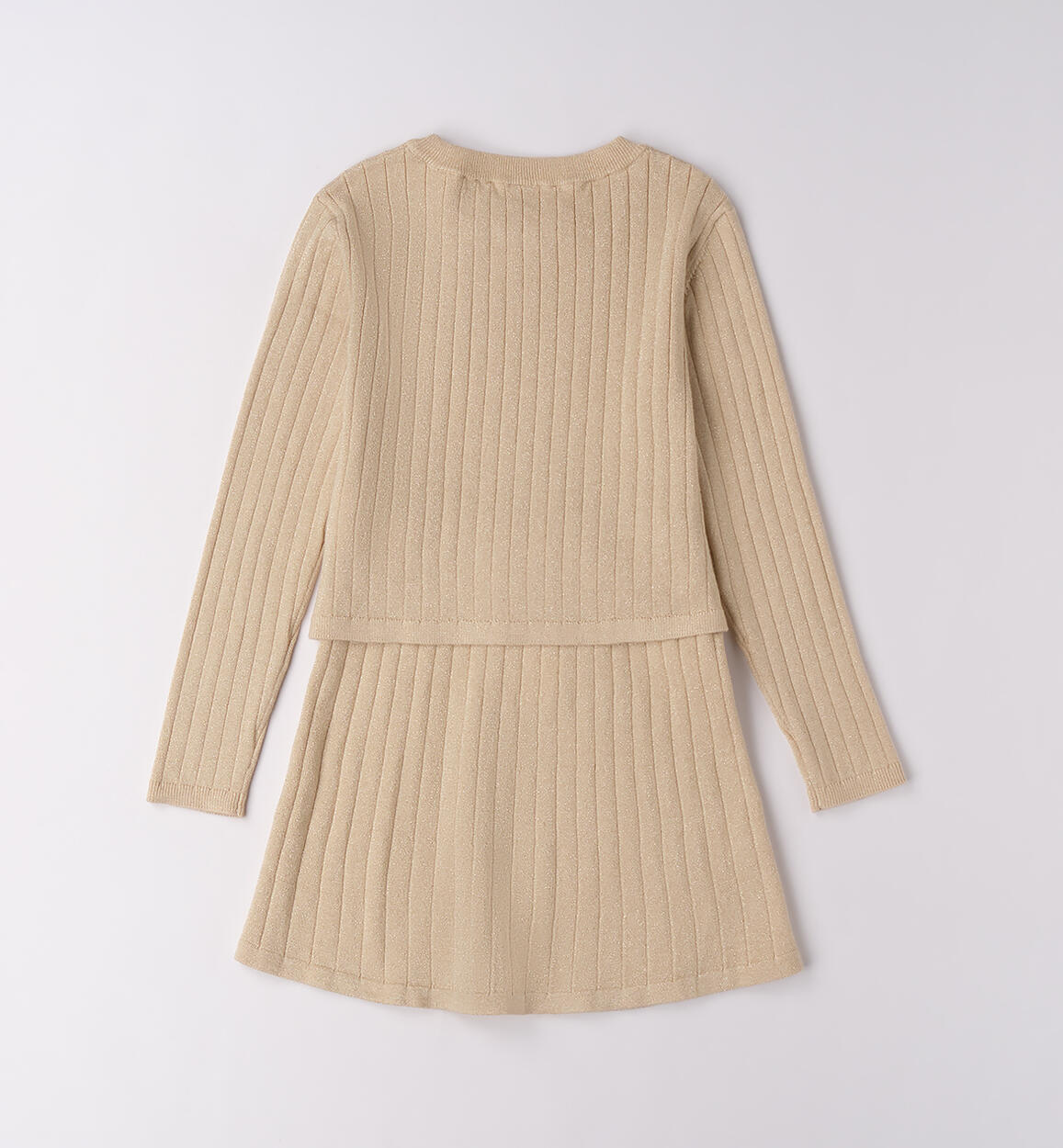 Completo brillantini oro ragazza con gonna - I Do