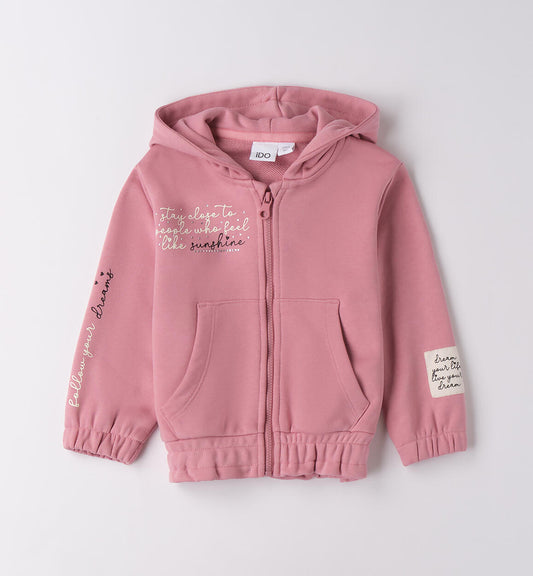 Tuta rosa con cappuccio e scritte - I Do