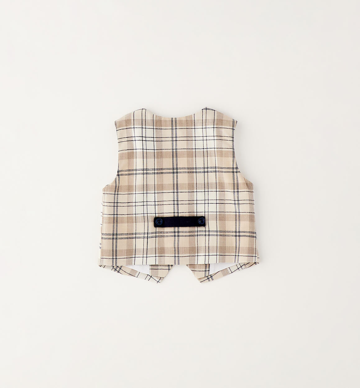 Gilet elegante check beige - IDo