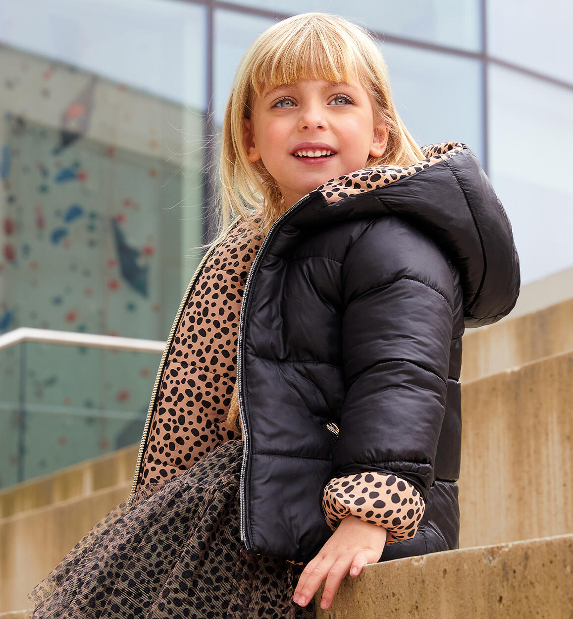 Giubbotto invernale leopardato reversibile - I Do