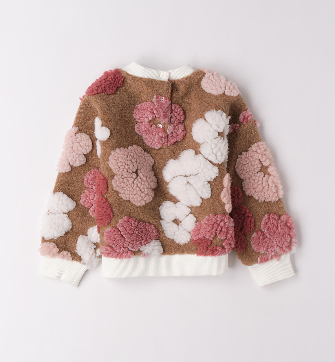 Maglione bambina fiori teddy - I Do