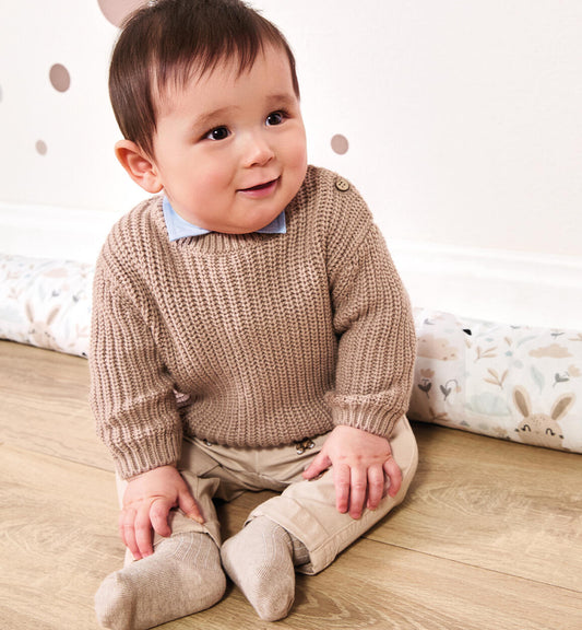 Maglione tortora neonato - I Do