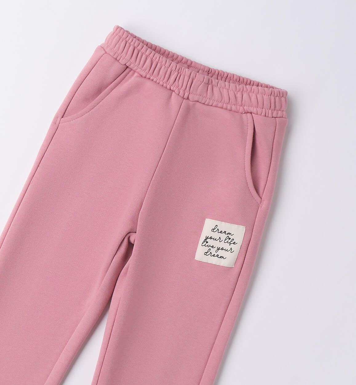 Tuta rosa con cappuccio e scritte - I Do