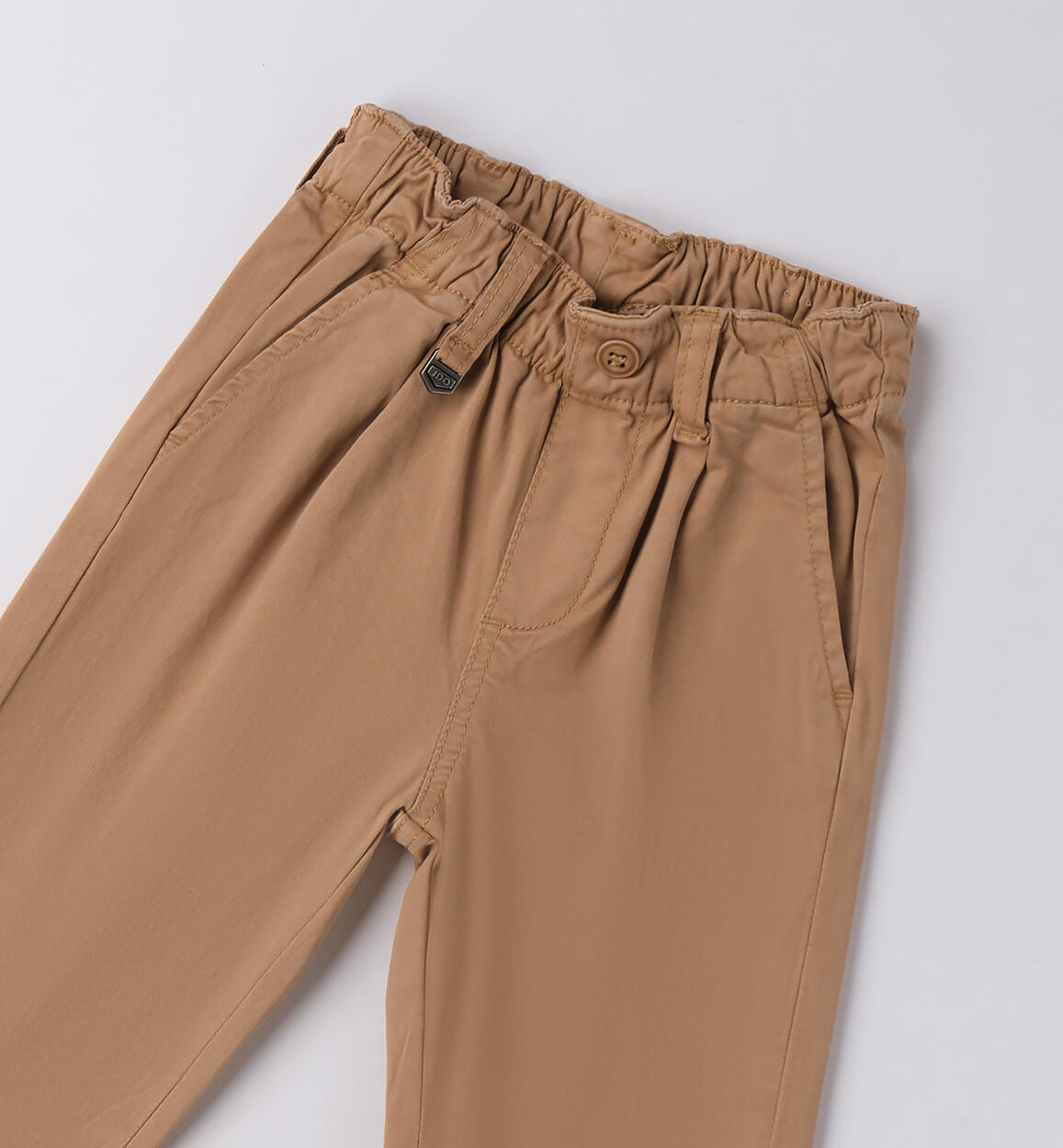 Pantaloni cotone cammello - Ido