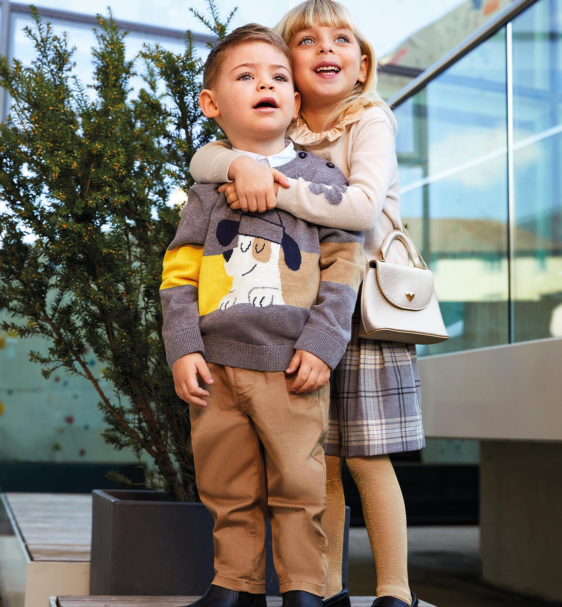 Pantaloni cotone cammello - Ido