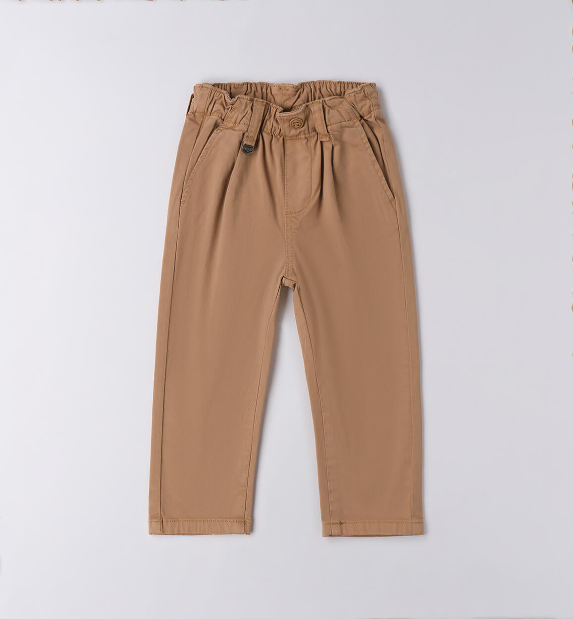 Pantaloni cotone cammello - Ido