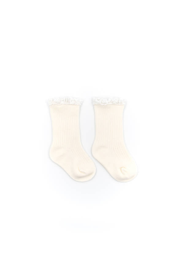Calza Bimba con Pizzo in Bambù PANNA - Bamboon