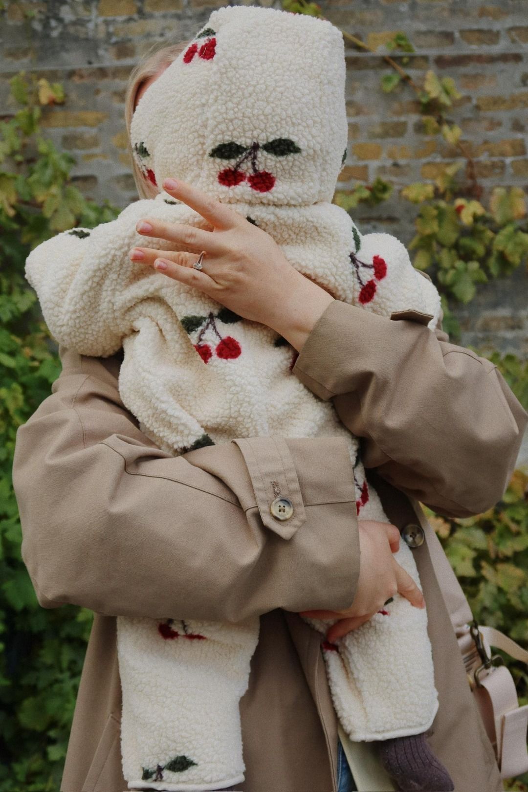 Tuta intera teddy ciliegie jody onesie - Konges Slojd