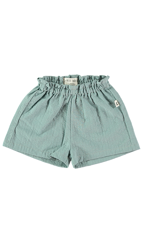 Shorts goffrati turchese - Petit Indi