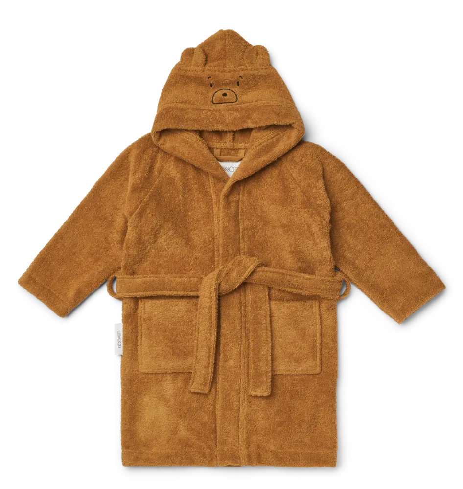 Caramel Mr Bear bathrobe - LIEWOOD