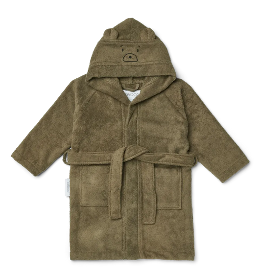 Mr Bear khaki bathrobe - LIEWOOD