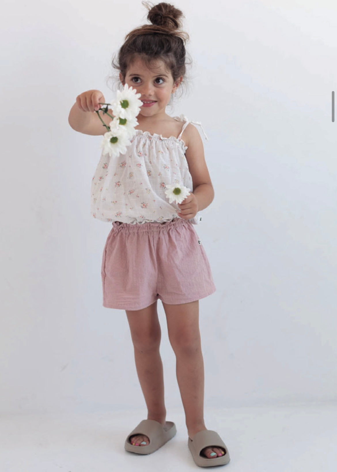 Shorts goffrati malva - Petit Indi