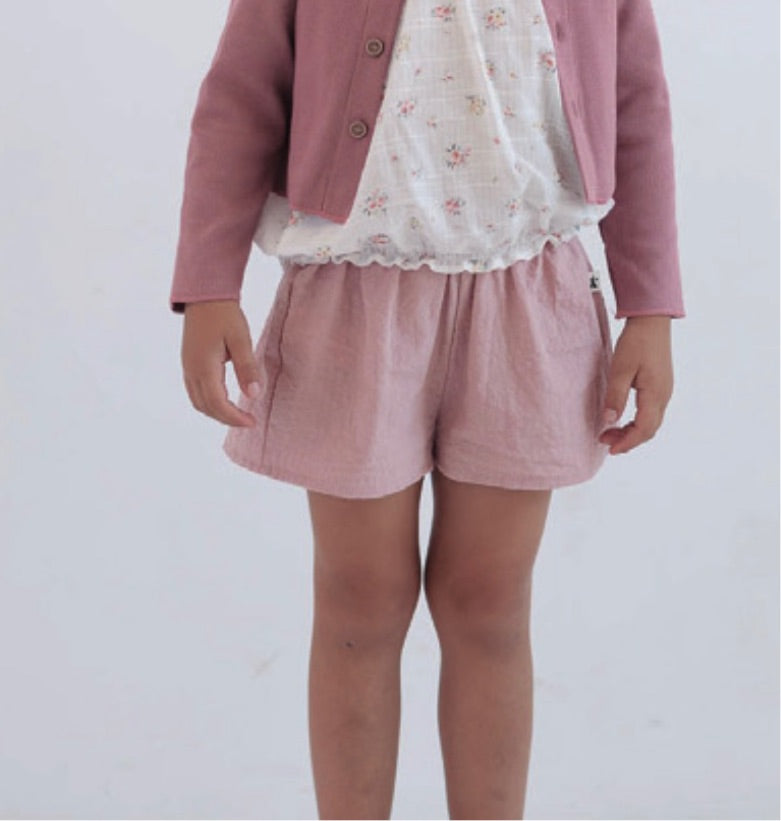 Shorts goffrati malva - Petit Indi